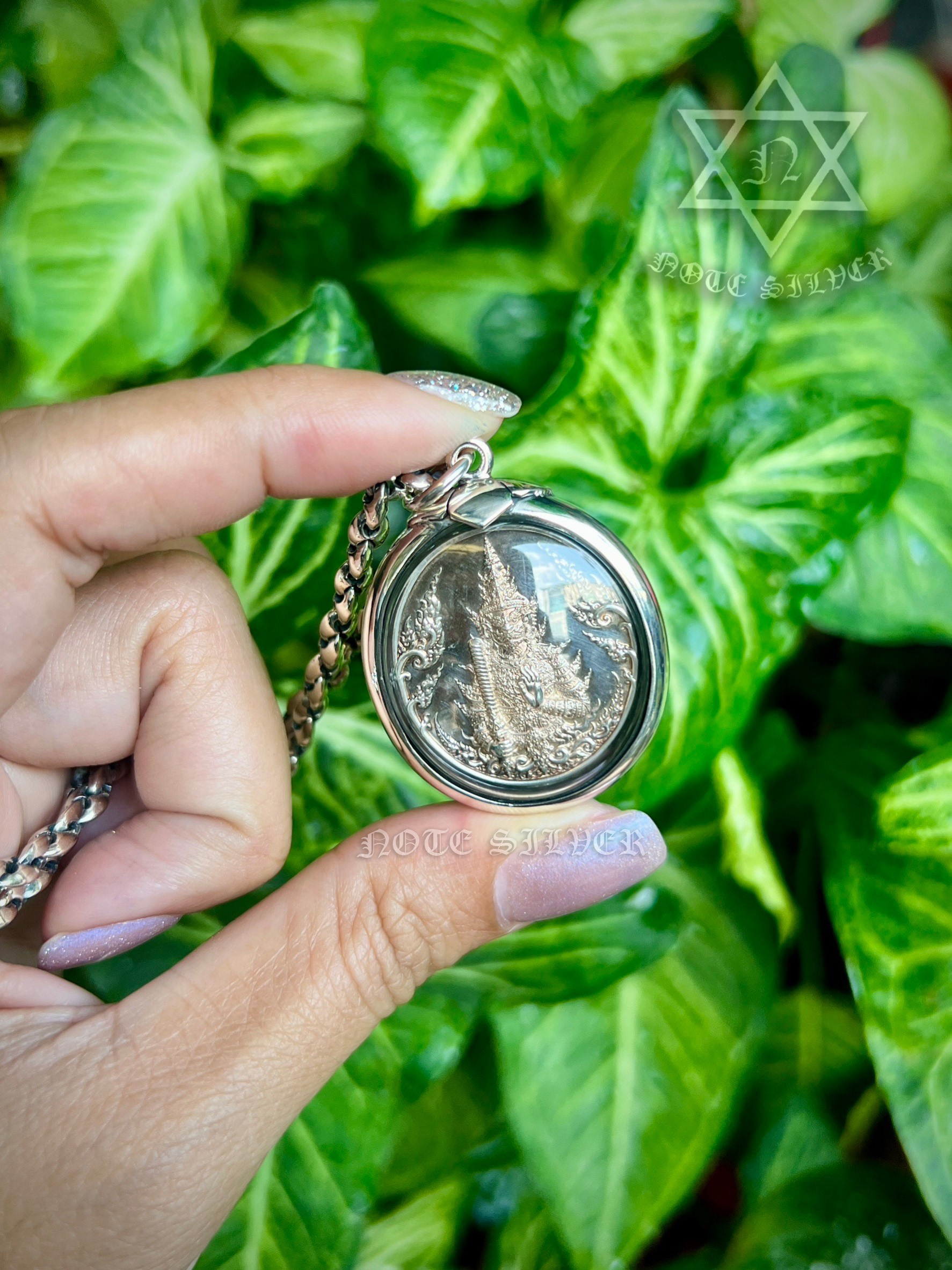 กรอบพระผ่าหวาย Sterling Silver 925NSSV3273