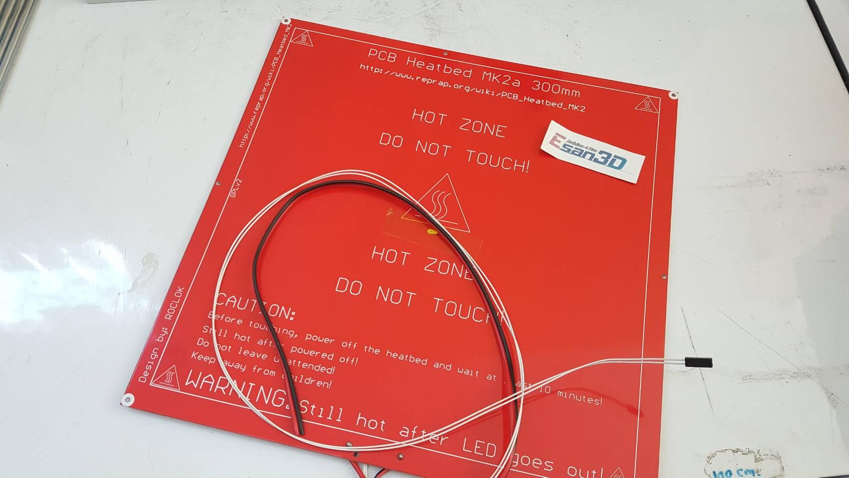 300 x 300 mm 3D printer heatbed MK2A