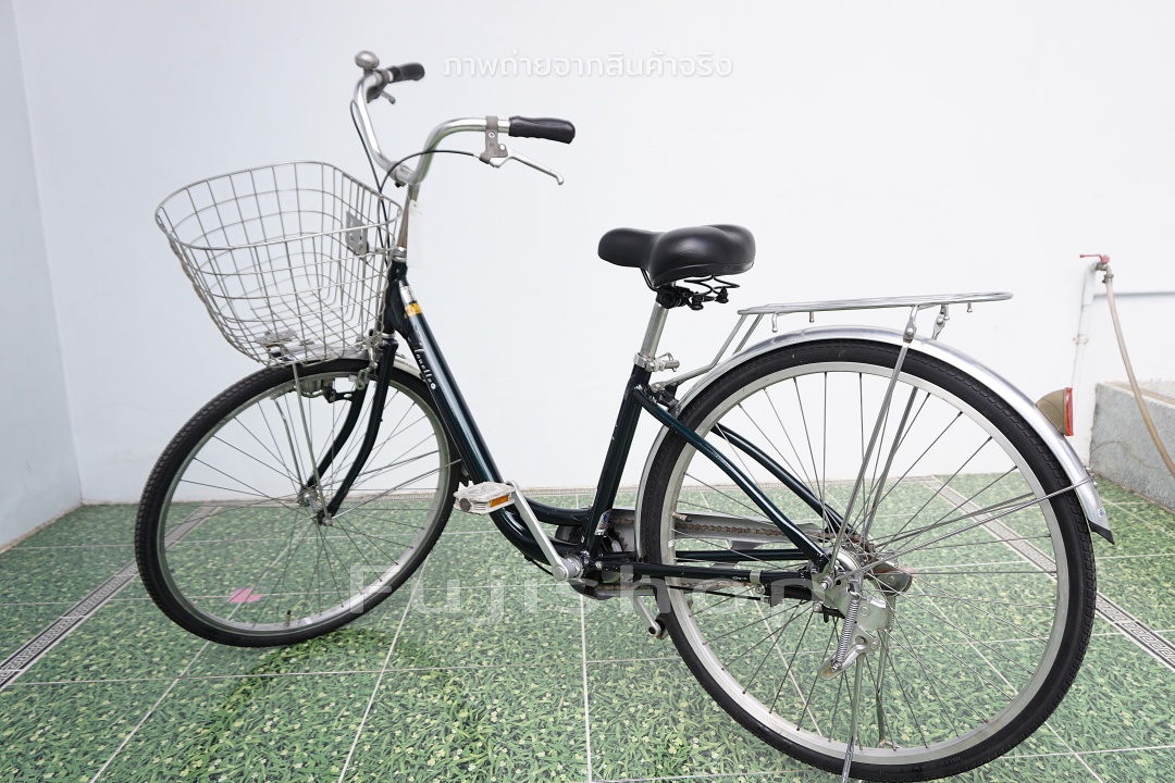 จักรยานแม่บ้านญี่ปุ่น - ล้อ 26 นิ้ว - ไม่มีเกียร์ - อลูมิเนียม - Alouette - สีเขียว [จักรยานมือสอง]