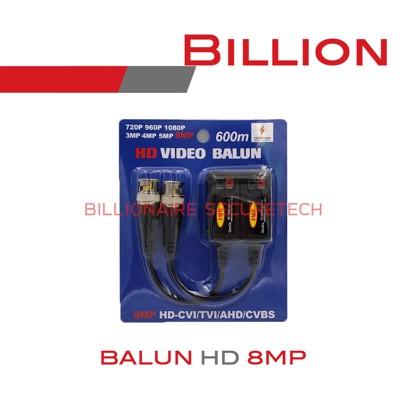HD VIDEO BALUN 600 M. บาลัน 600 เมตร รองรับกล้องความละเอียดสูงสุด 8 ล้านพิกเซล BY BILLIONAIRE SECURETECH BALUN 600 M.