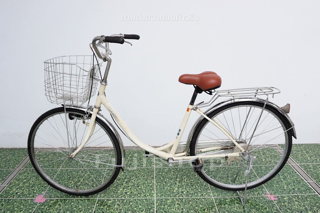 จักรยานแม่บ้านญี่ปุ่น - ล้อ 26 นิ้ว - ไม่มีเกียร์ - Brid - สีครีม [จักรยานมือสอง]