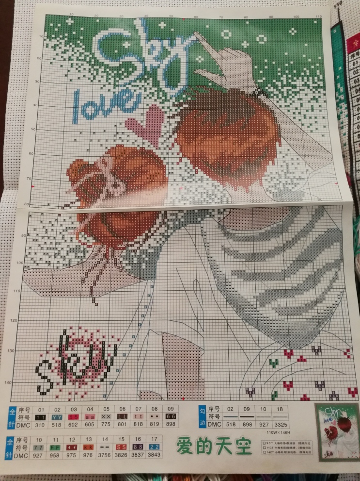 love-1142 *สินค้าหมด* ชุดปักครอสติช ลายท้องผ้าแห่งรัก ขนาด 34*42 ซม.ผ้าครอสติช 11CTพิมพ์ลายปักบนผ้า ไหมคอตตอน 18 สี ผังลาย เข็ม