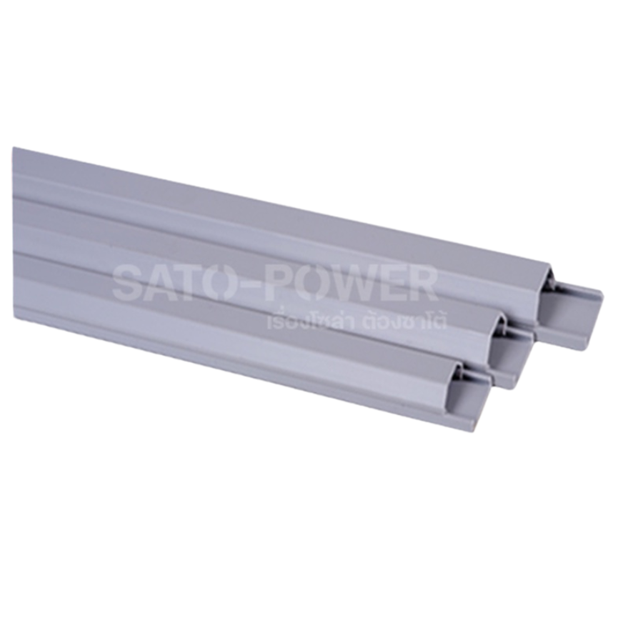 PRI รางไฟ/รางโทรศัพท์ T1G-T6G ยาว 1 เมตร ต่อเส้น รางโทรศัพท์สีเทาแบบทึบ รางเก็บสายโทรศัพท์ รางเก็บสายไฟ รางพร้อมเทป