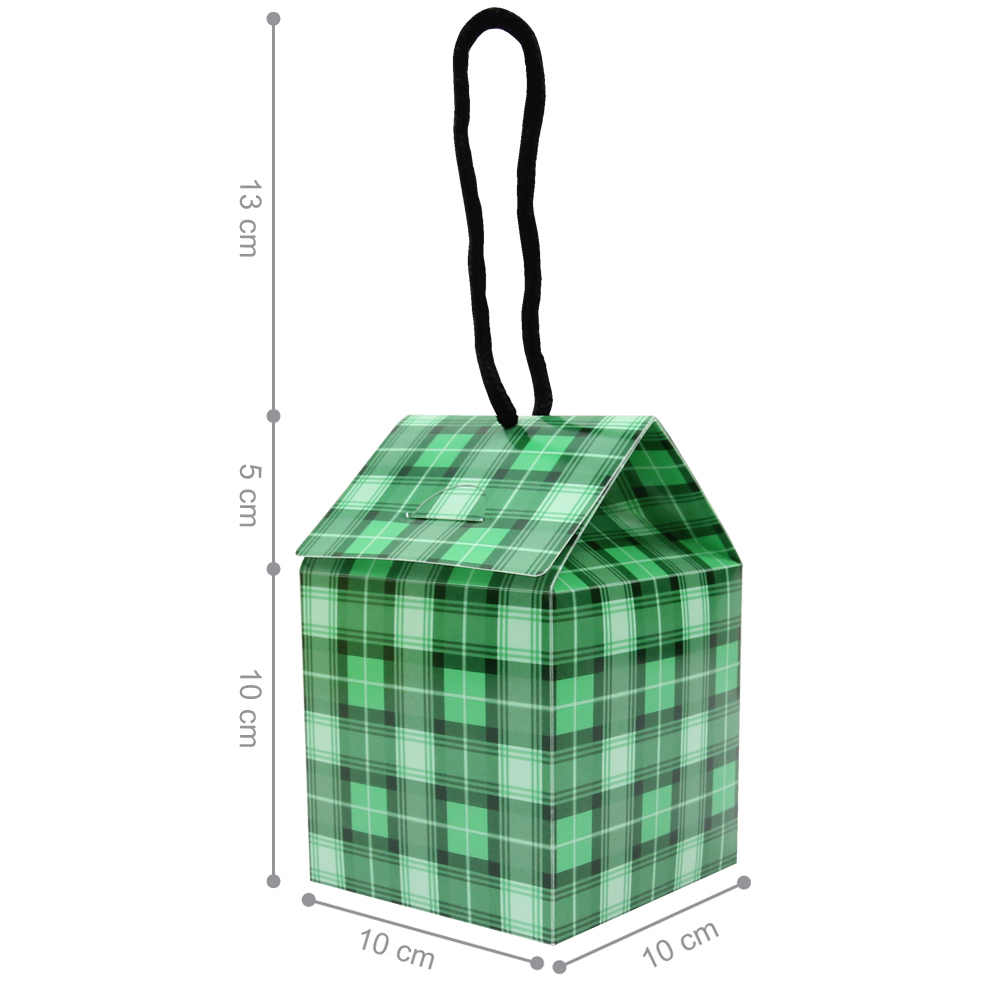 ขนาดกล่องของขวัญ กล่องใส่ของ ลายสก็อต BX-558 BX-559