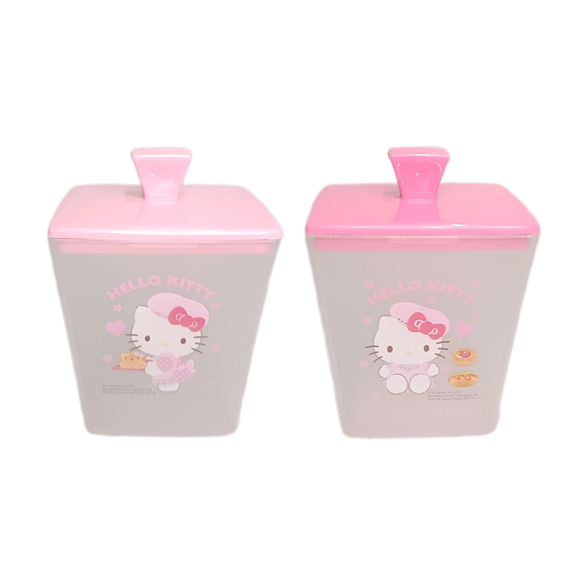 Box Cap Sanrio Hello Kitty กล่องเก็บของมีฝา กระปุกฝาจุกลายการ์ตูนซานริโอ
