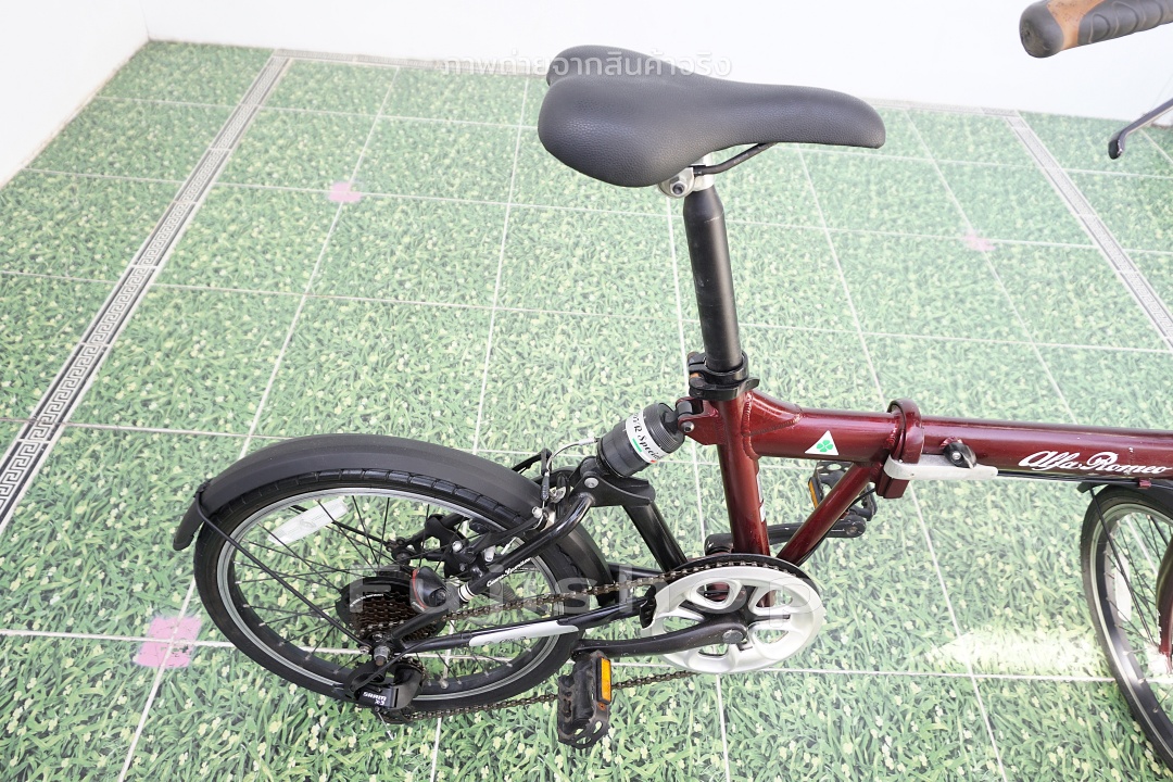 จักรยานพับได้ญี่ปุ่น - ล้อ 20 นิ้ว - เกียร์ 7 สปีด - อลูมิเนียม - โช๊คหลัง - Alpha Romeo - สีแดง [จักรยานมือสอง]