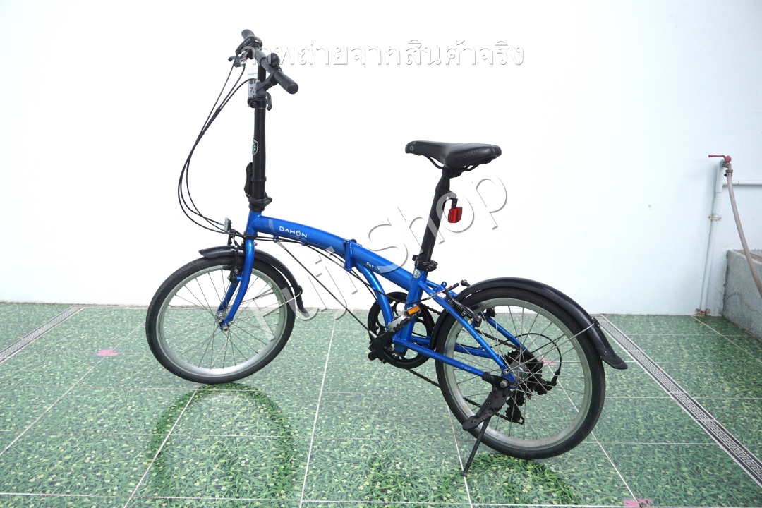 จักรยานพับได้ญี่ปุ่น - ล้อ 20 นิ้ว - มีเกียร์ - ยางตัน - Dahon SUV D6 - สีน้ำเงิน [จักรยานมือสอง]