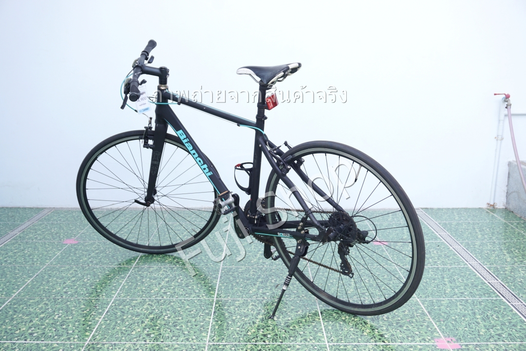 จักรยานไฮบริดญี่ปุ่น - ล้อ 700c - มีเกียร์ - อลูมิเนียม - Bianchi Roma IV - สีดำ [จักรยานมือสอง]
