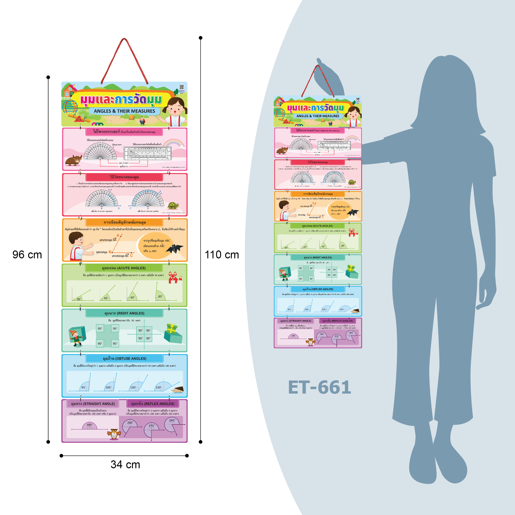 Hanging Display Flashcards Angles and their Measures ET-661