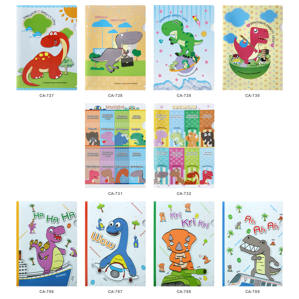 แฟ้มซอง A4 พิมพ์ลายไดโนเสาร์