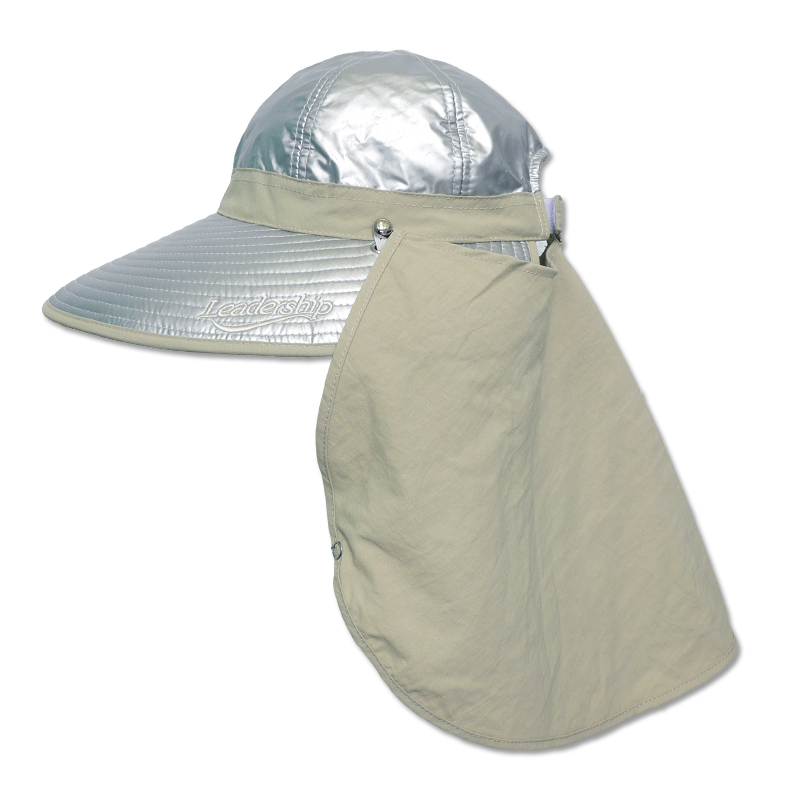 หมวกกันUV กันยูวี หมวกปิดหน้า ปิดคอ สีเบจ มีผ้า2ชิ้น คลุมหน้า by Season Tales