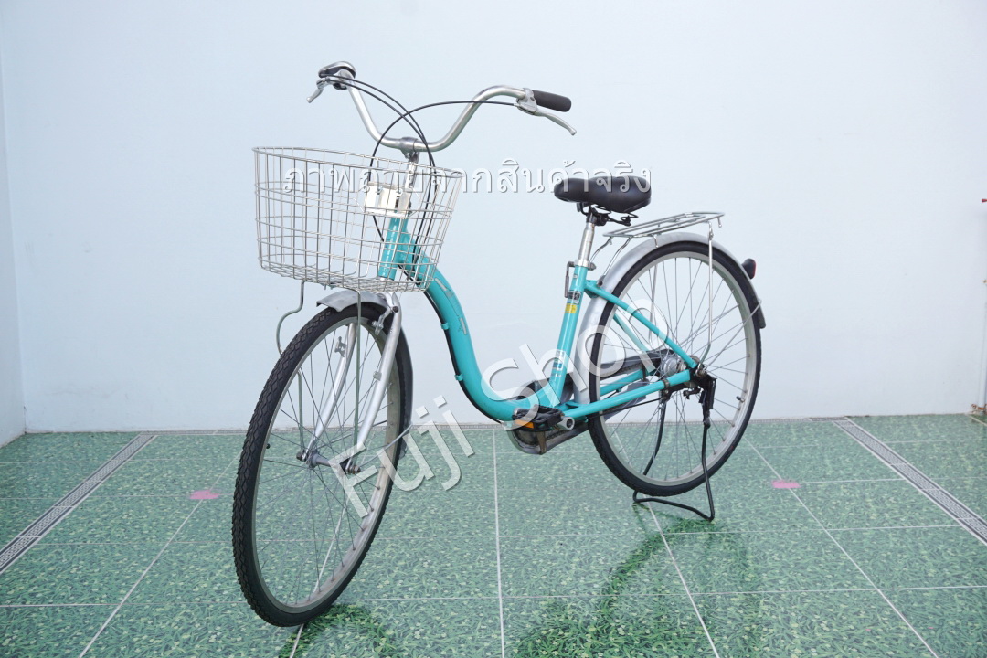 จักรยานแม่บ้านญี่ปุ่น - ล้อ 26 นิ้ว - เกียร์ดุม 3 สปีด - อลูมิเนียม - สีฟ้า [จักรยานมือสอง]