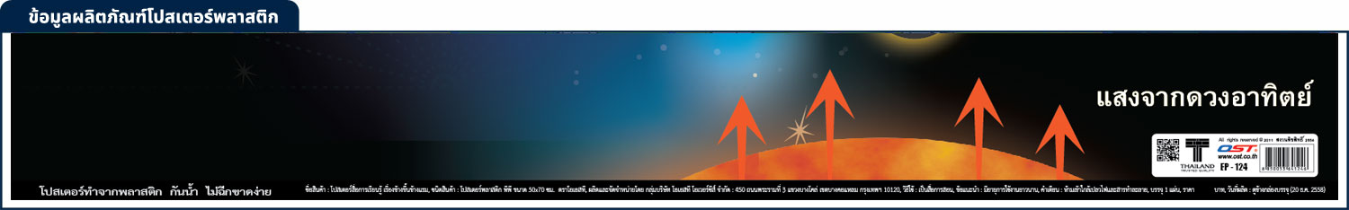 โปสเตอร์การศึกษา ข้างขึ้น-ข้างแรม Lunar's Phases EP-124