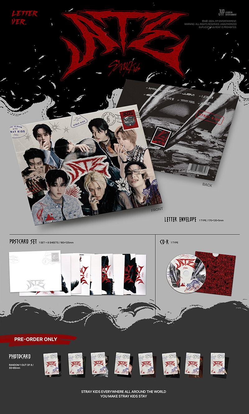 [PRE-ORDER] Stray Kids - 9th Mini Album "ATE" (Letter ver.)