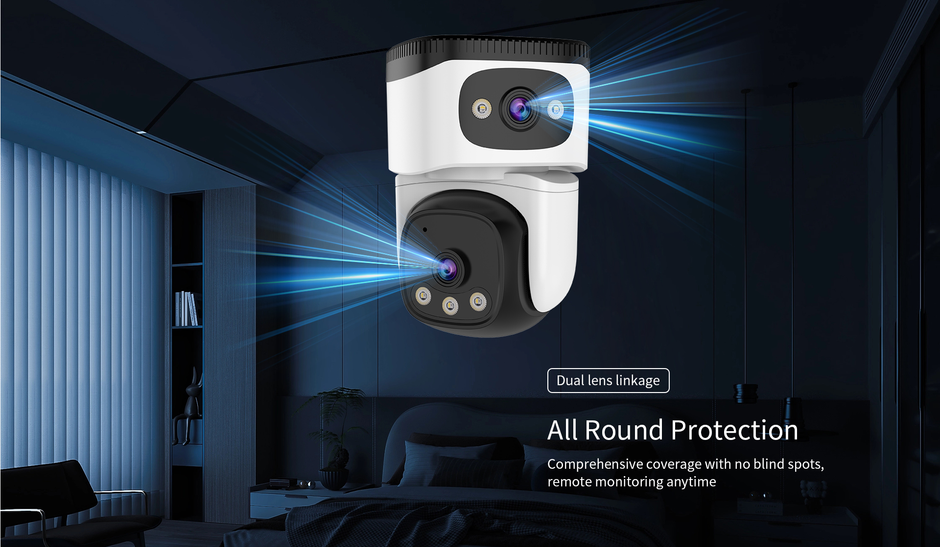 Vstarcam CS995DR กล้องวงจรปิดระบบ IP WIFI 2 MP Color Night Vision กล้องเลนส์คู่ มีไมค์และลำโพงในตัว BY BILLIONAIRE SECURETECH CS995DR