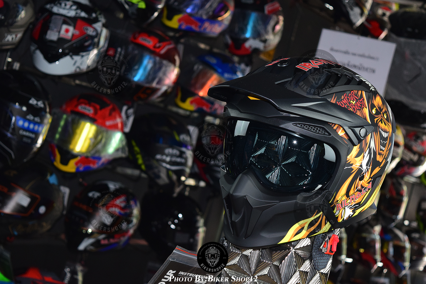 หมวกกันน็อค Bilmola รุ่น IRON MAIDEN สี BLACK