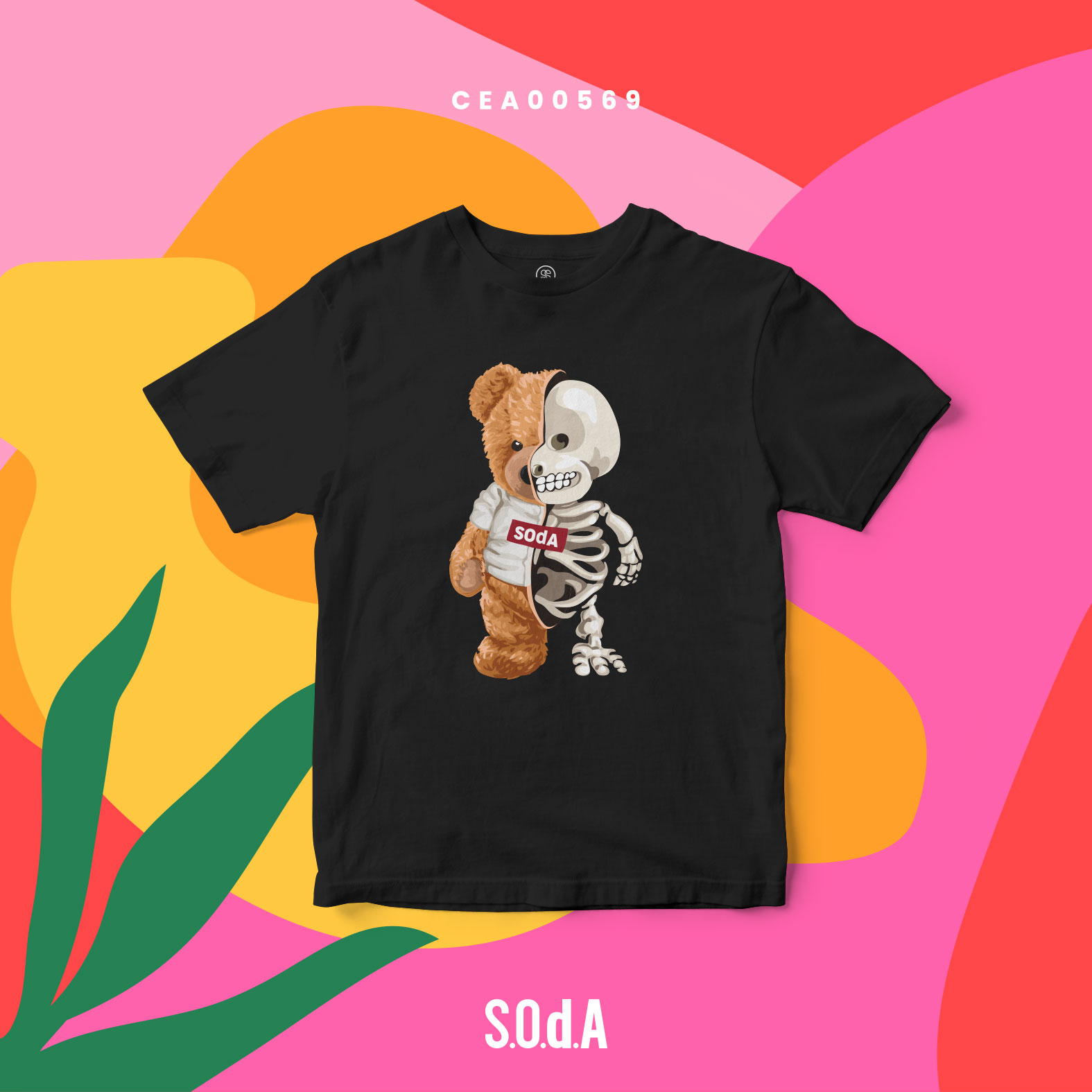 เสื้อยืด พิมพ์ลาย S.O.d.A Anatomy Bear รหัส CEA00569 #เสื้อยืด #SOdA #SHOPTER