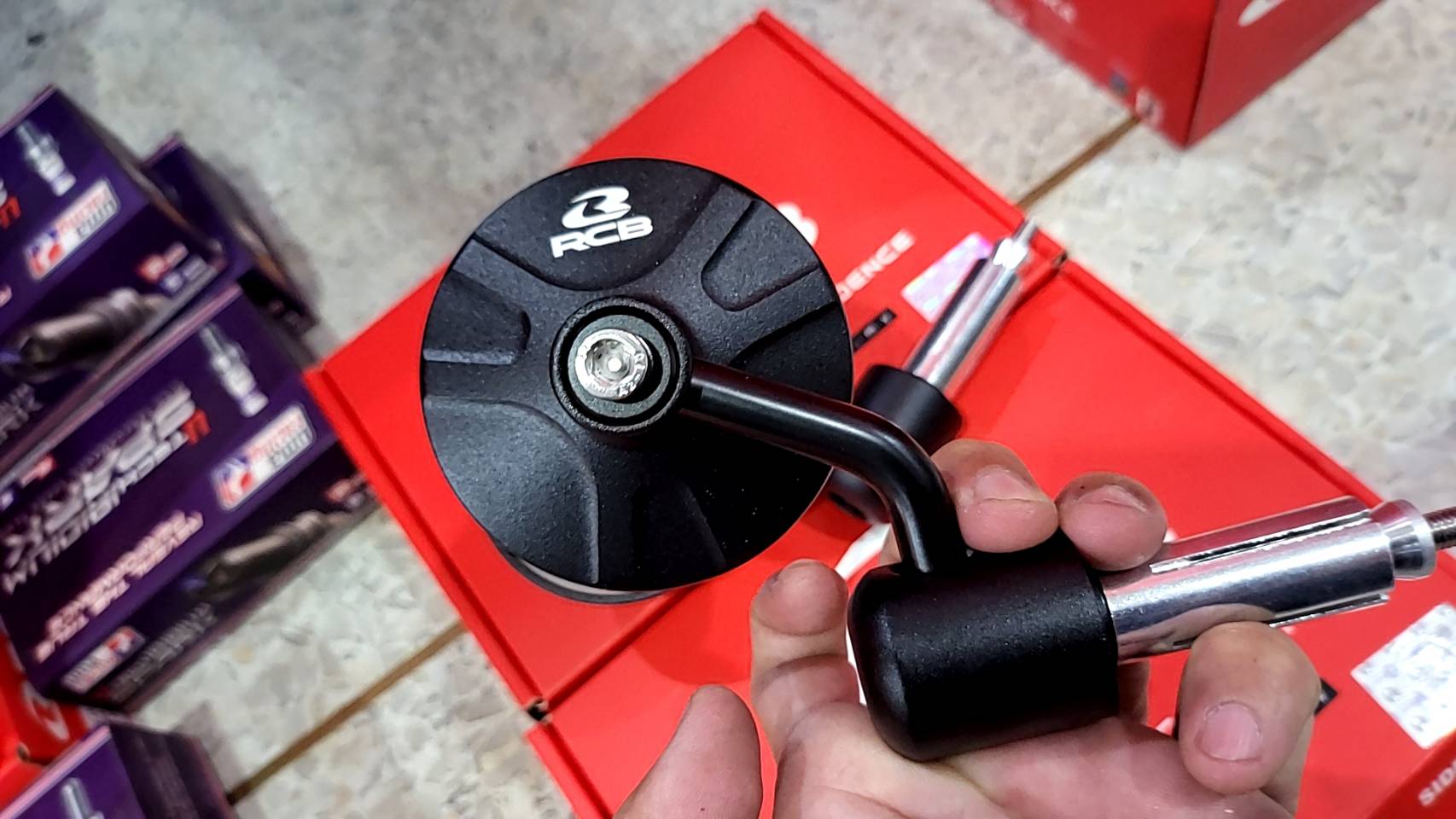 กระจกปลายแฮนด์ทรงกลม racingboy รุ่น S7