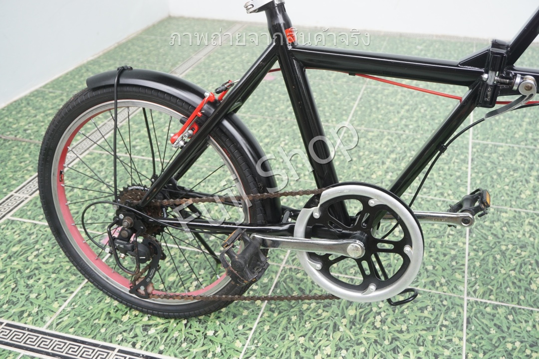 จักรยานพับได้ญี่ปุ่น - ล้อ 20 นิ้ว - มีเกียร์ - สีดำ [จักรยานมือสอง]