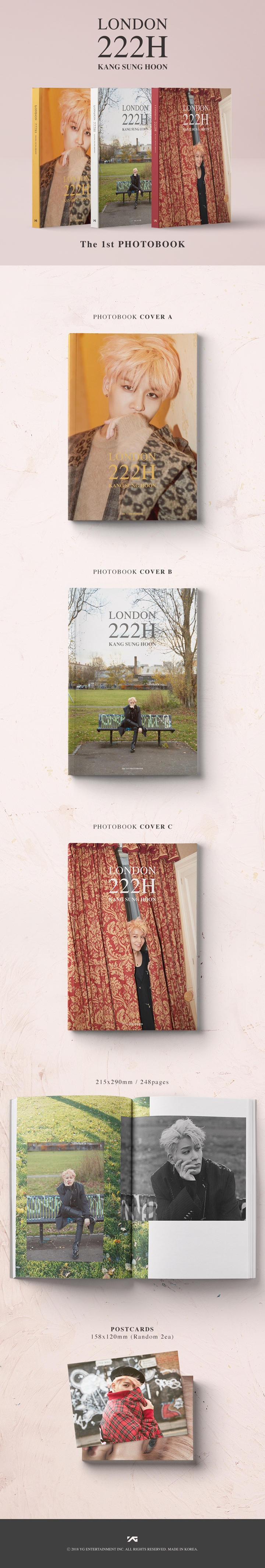 [PRE-ORDER] KANG SUNG HOON - The 1st Photobook "LONDON 222H KANG SUNG HOON" (Random Cover - สุ่มปก)