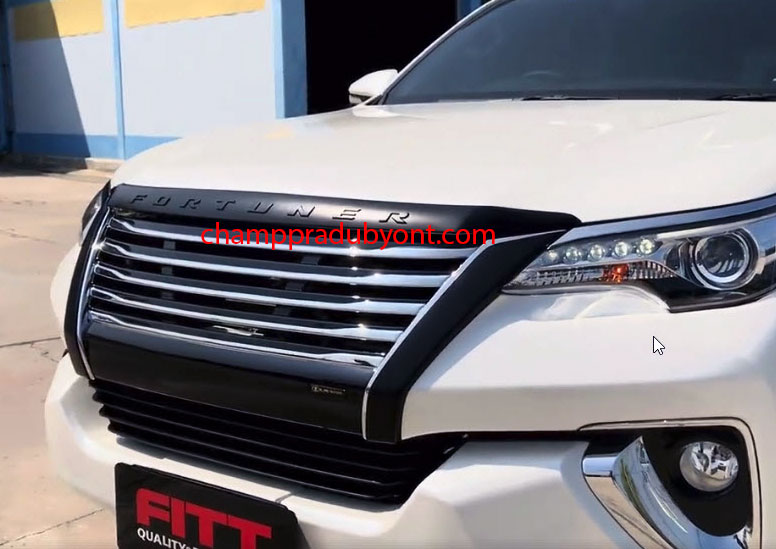 คิ้วฝากระโปรงหน้า TOYOTA FORTUNER 2015-2017 FITT ดำ