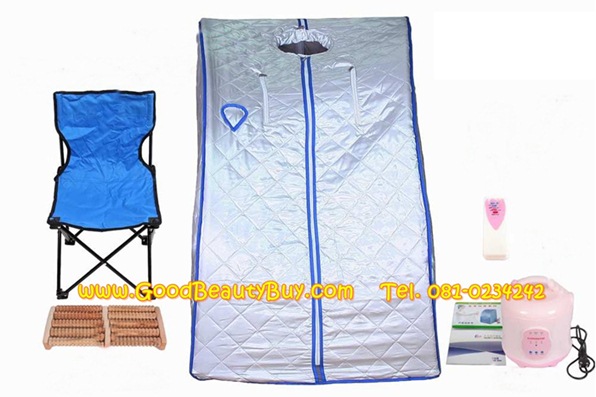 ตู้อบซาวน่า ตู้อบไอน้ำสมุนไพร แบบพกพา เนื้อผ้าวัสดุอย่างดี มาพร้อมหม้อต้มและอุปกรณ์ครบชุด (Portable Steam Sauna)