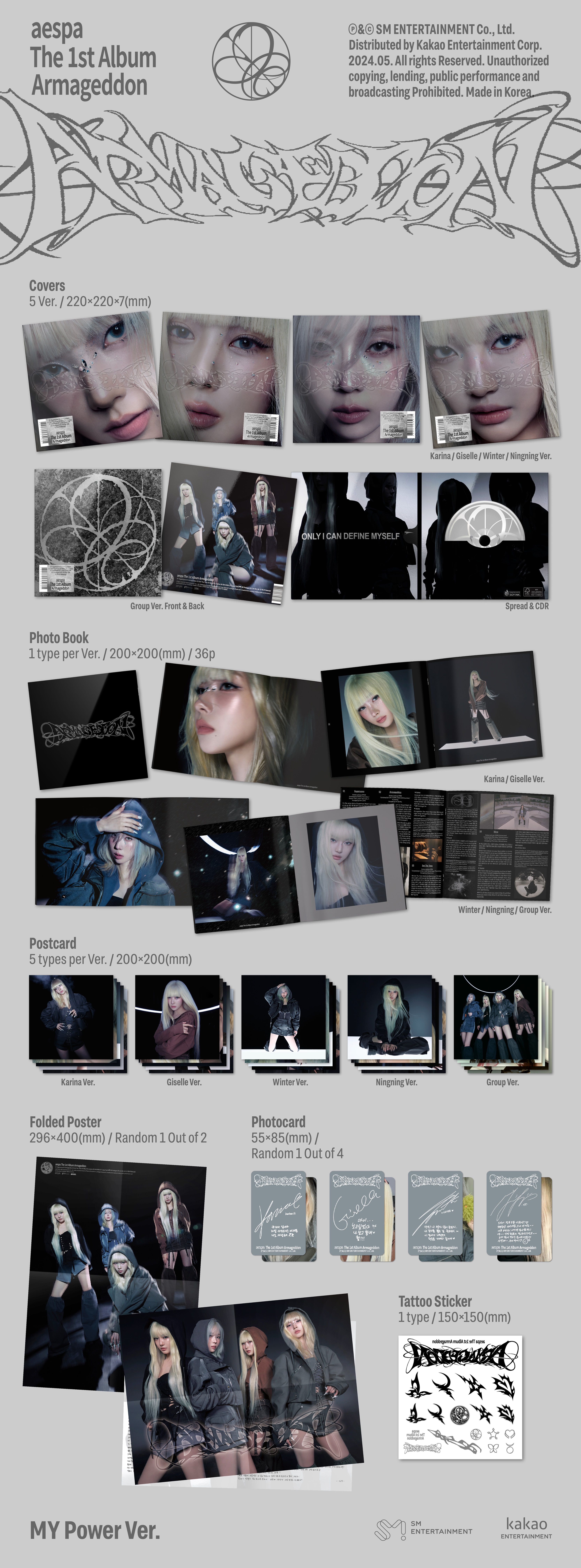 [PRE-ORDER] aespa - 1st Album "Armageddon" (MY Power Ver.)