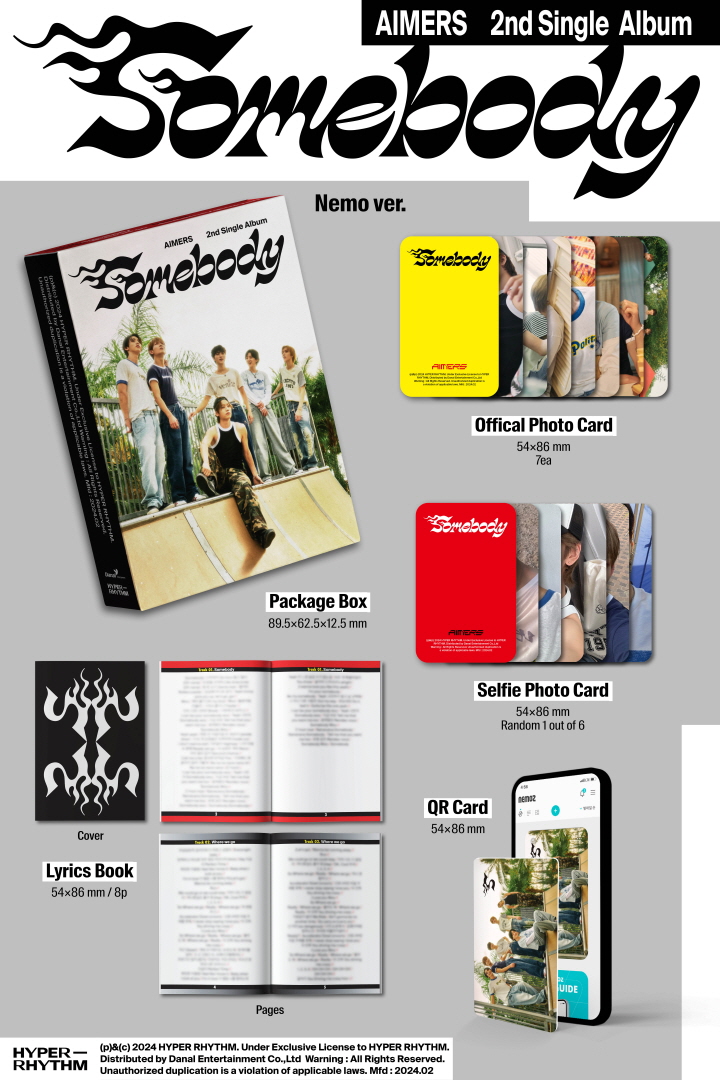 [PRE-ORDER] AIMERS - 2nd Single Album "Somebody" (NEMO ver.)