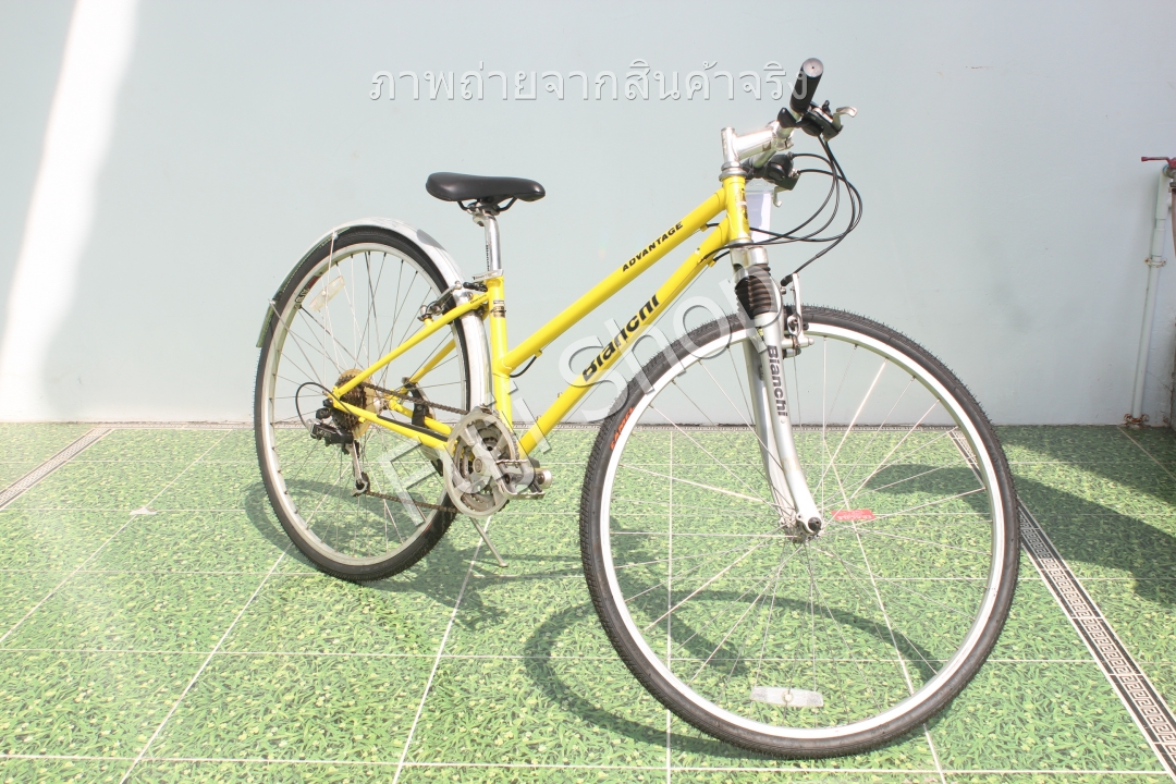จักรยานไฮบริดญี่ปุ่น - ล้อ 28 นิ้ว - มีเกียร์ - โครโมลี่ - Bianchi Advantage - สีเหลือง [จักรยานมือสอง]