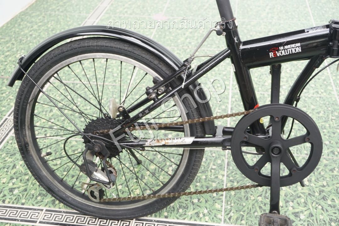 จักรยานพับได้ญี่ปุ่น - ล้อ 20 นิ้ว - มีเกียร์ - Chevrolet - สีดำ [จักรยานมือสอง]