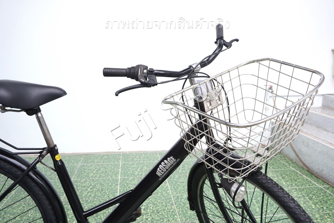 จักรยานแม่บ้านล้อโต ญี่ปุ่น - ล้อ 27.5x1.95 - เกียร์ 6 สปีด - ไฟหน้าอัตโนมัติ - Neosage - สีดำ [จักรยานมือสอง]