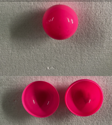 ลูกบอลออกรางวัล (สีชมพู) ขนาด7.5cm.