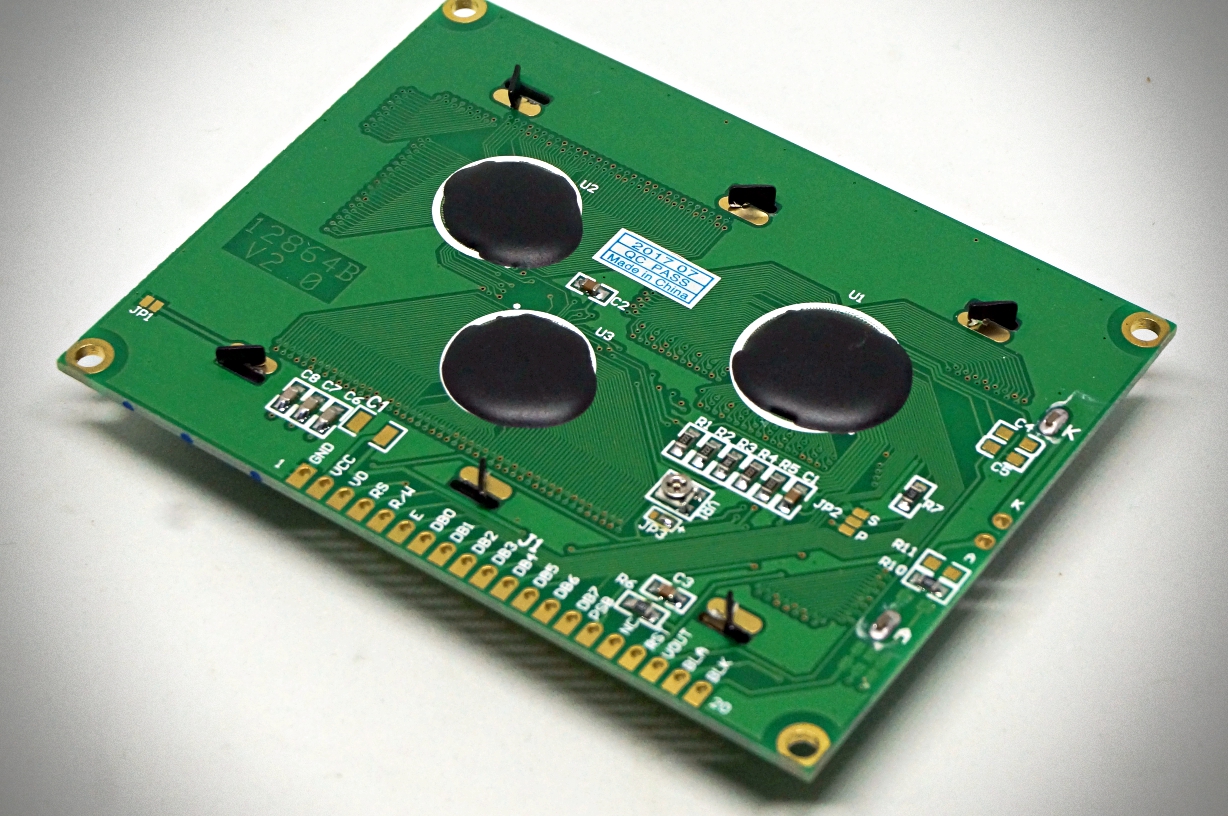 128x64 LCD module จอสีน้ำเงิน