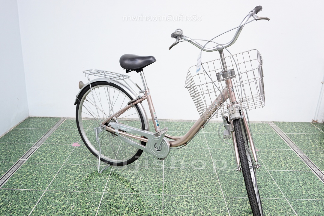 จักรยานแม่บ้านญี่ปุ่น - ล้อ 26 นิ้ว - ไม่มีเกียร์ - อลูมิเนียม - EcoAlumi - สีทอง [จักรยานมือสอง]