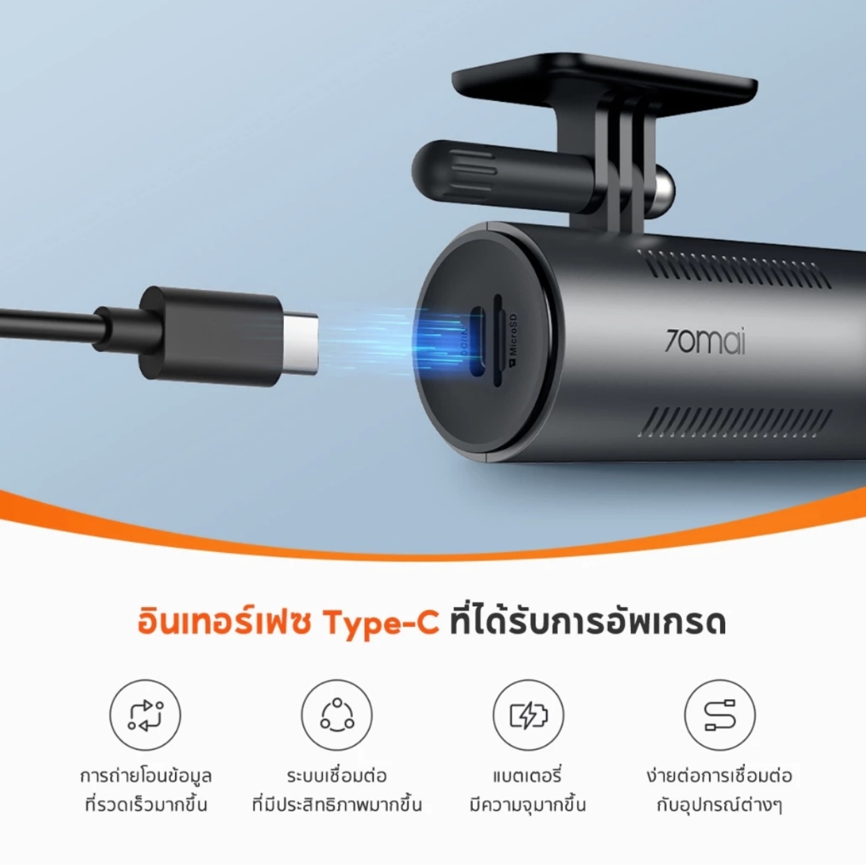 70mai M310 กล้องติดรถ Dash Cam กล้องติดรถแบบกล้องหน้า 1296P BY BILLIONAIRE SECURETECH M310