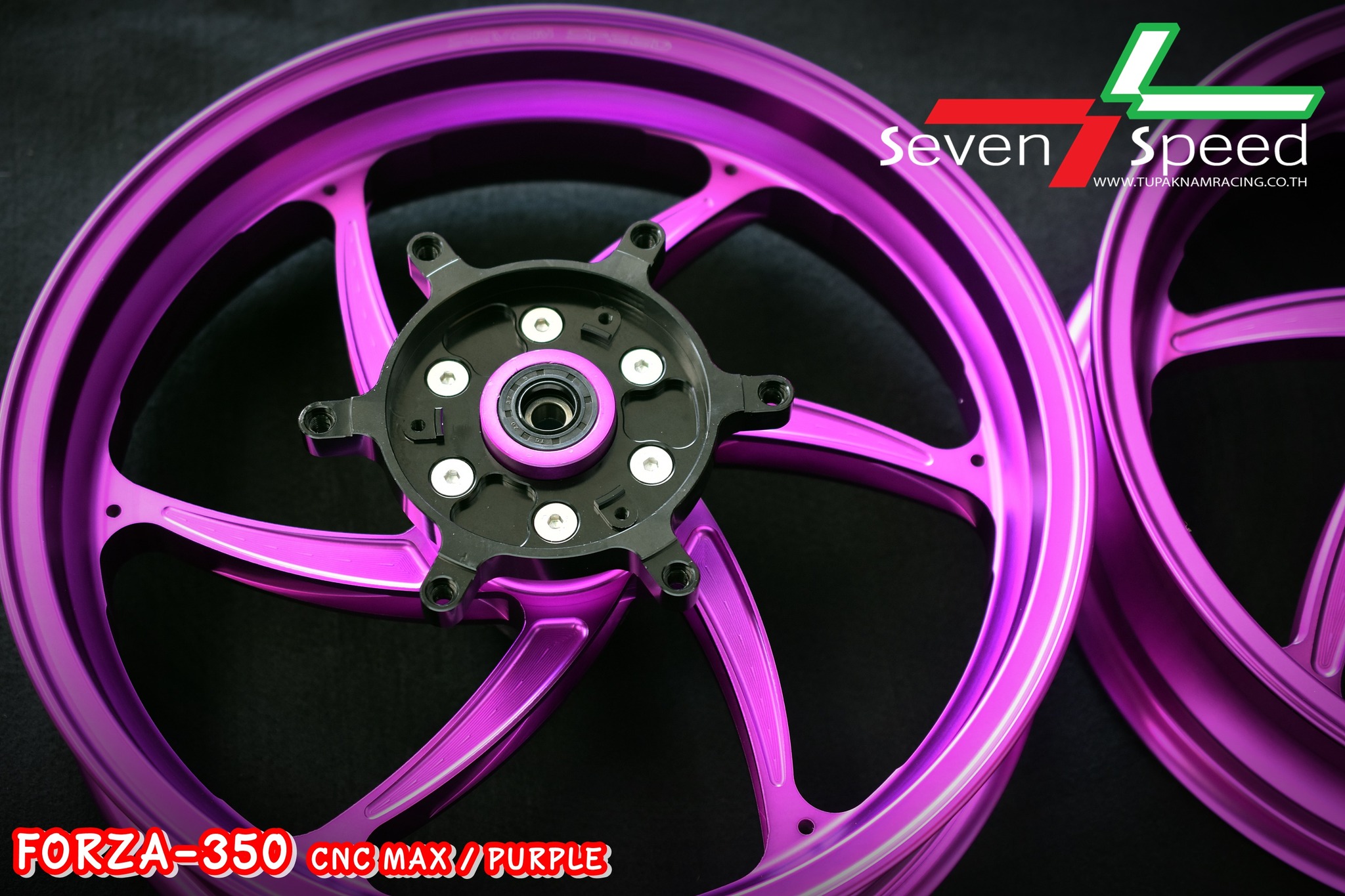 CNC MAX FORZA-350 สีด้าน ล้อแม็ก forza350 sevenspeed - งานตรงรุ่น ไม่ต้องแปลงรถ - งานไทยแท้ เกรดพรีเมี่ยม - ผลิตจากวัตถุดิบคุณภาพสูงด้วยเครื่องจักรที่ทันสมัย - ชิ้นงานมีความละเอียดสวยงาม - มีความสวยงาม แข็งแรง ทนทาน ราคา 9,800 บาท