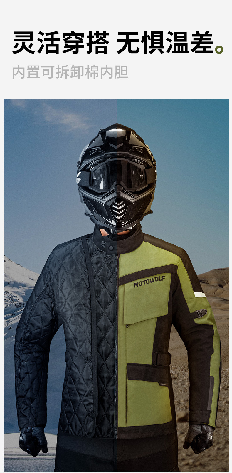 เสื้อการ์ดกันน้ำได้ MOTOWOLF JM3