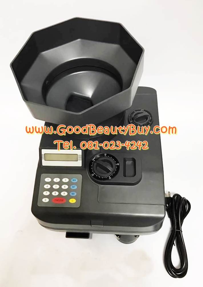 เครื่องนับพร้อมคัดแยกเหรียญแปลกปลอม เครื่องนับเหรียญแบบตั้งโต๊ะ Hi-Speed Coin Sorter