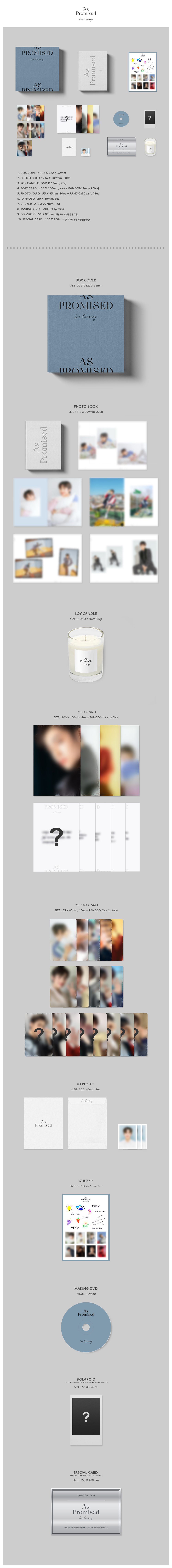 [PRE-ORDER] LEE EUN SANG - 1st Photobook "As Promised"