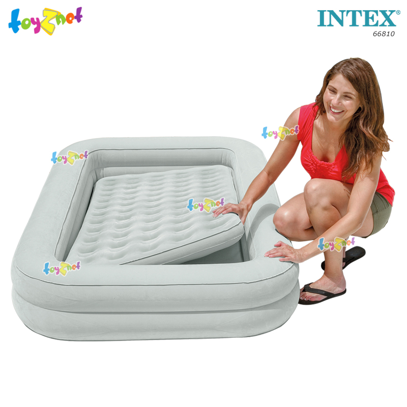 Intex Kidz Travel Airbed Set w/DQI Air Pump 107x168x25 cm beige Color no.66810