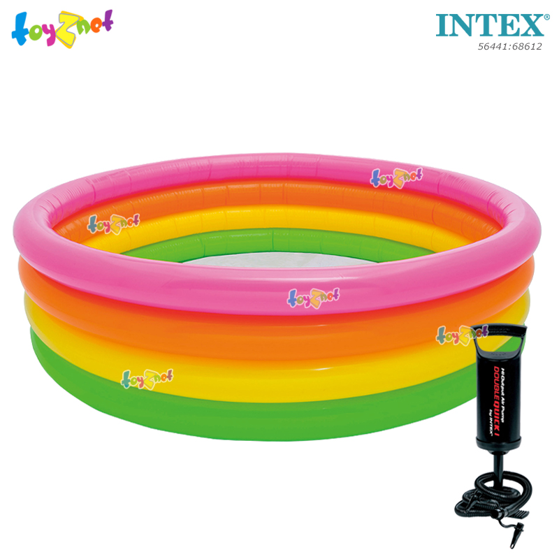 Intex Sunset Glow Pool 66in (1.68x0.46 cm.) no.56441/56452/54005 + DQI Air Pump