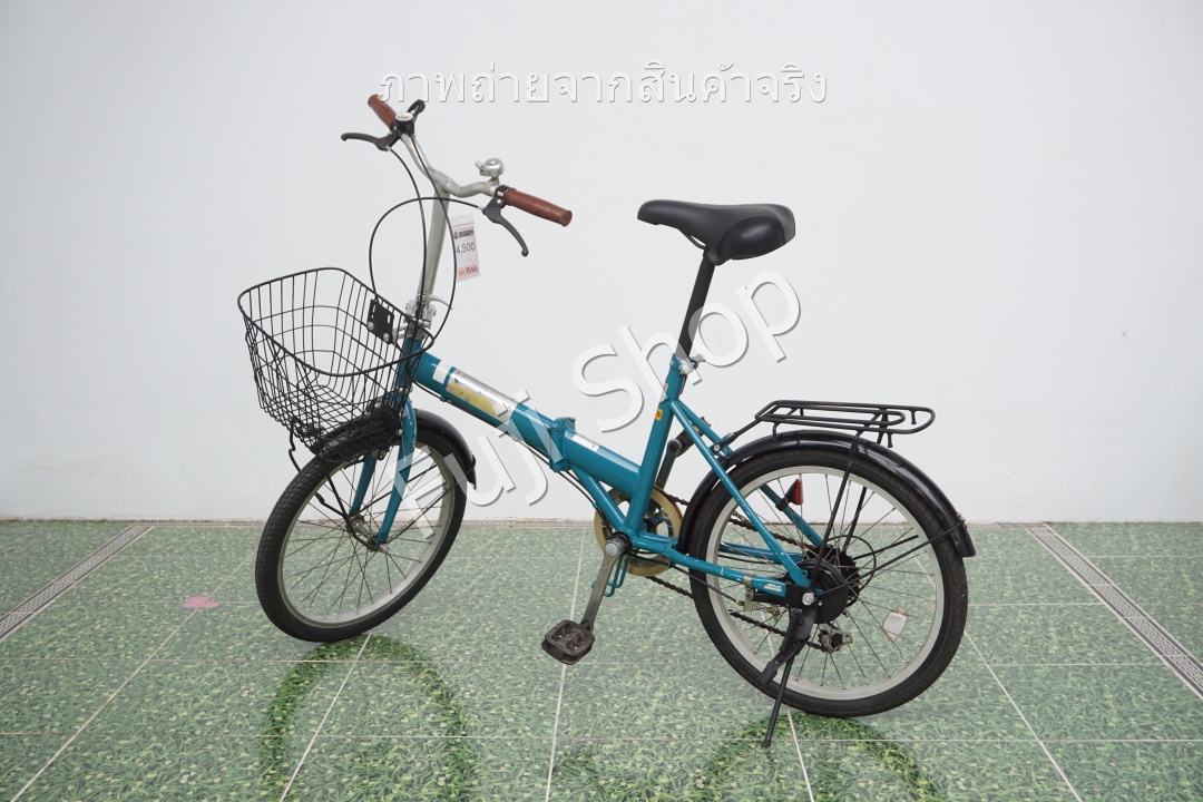 จักรยานพับได้ญี่ปุ่น - ล้อ 20 นิ้ว - มีเกียร์ - สีฟ้า [จักรยานมือสอง]