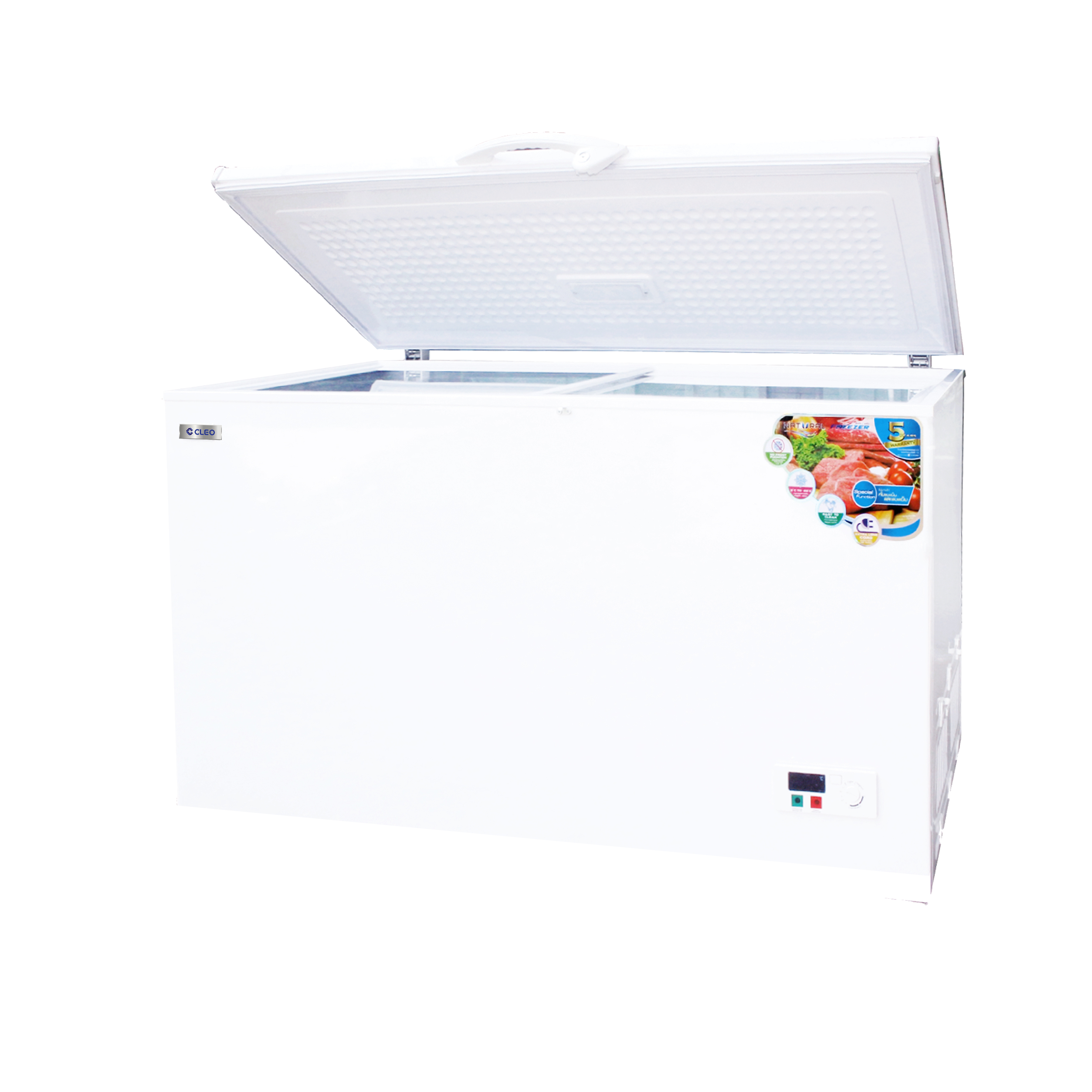 ตู้แช่แข็ง ตู้แช่เย็น CLEO คลีโอ รุ่น CFT-5350 ขนาด 350 ลิตร (12.4 คิว) กว้าง 127 x ลึก 68 x สูง 83.3 ซม.