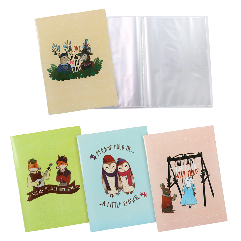 Display Books A4 20 pockets with Printed Covers Vintage Pattern