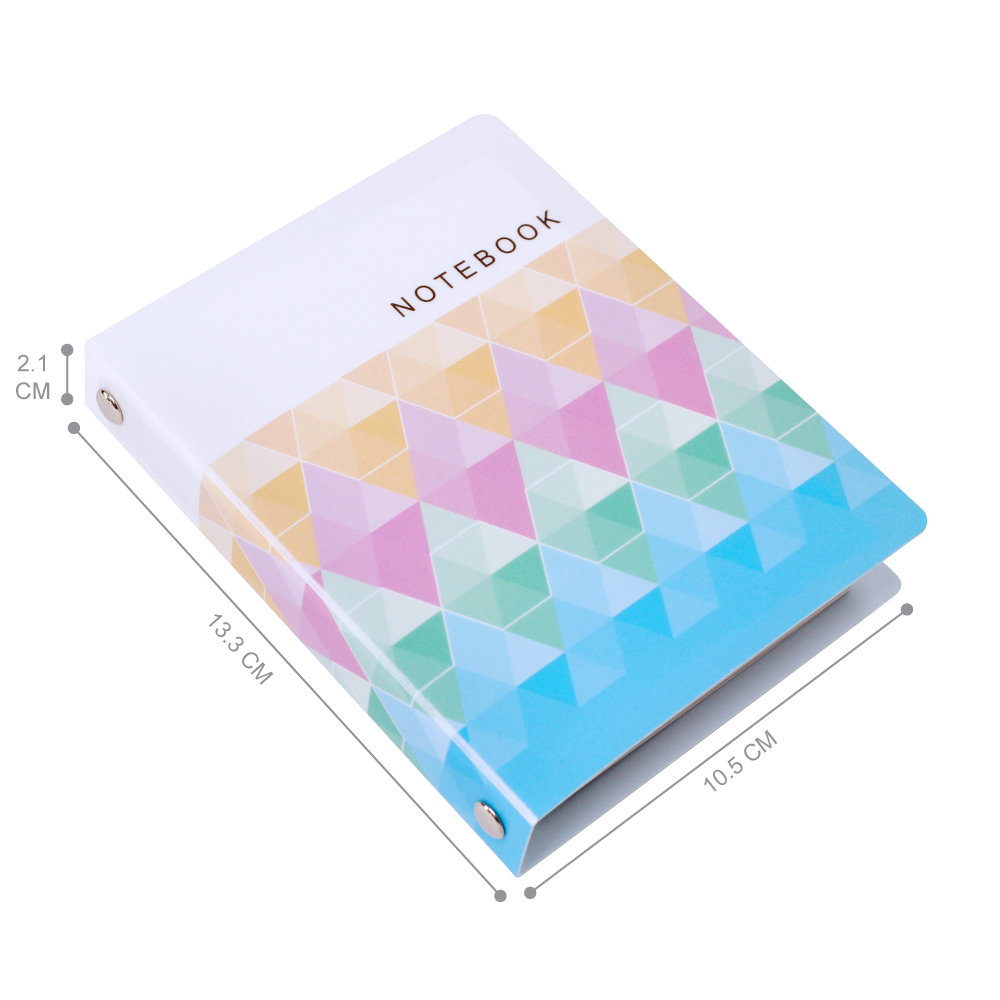 สมุดเขียนบันทึก 2 ห่วง ปกพลาสติก ลายกราฟิก