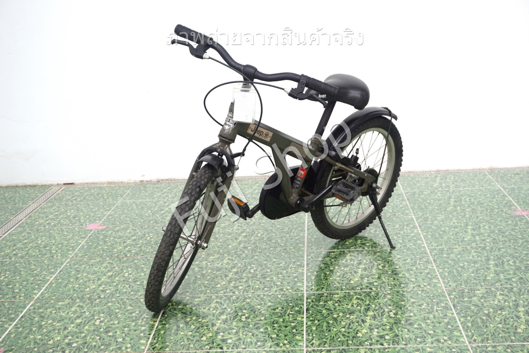 จักรยานเด็กญี่ปุ่น- ล้อ 18 นิ้ว - ไม่มีเกียร์ - Jeep - สีเขียว [จักรยานมือสอง]