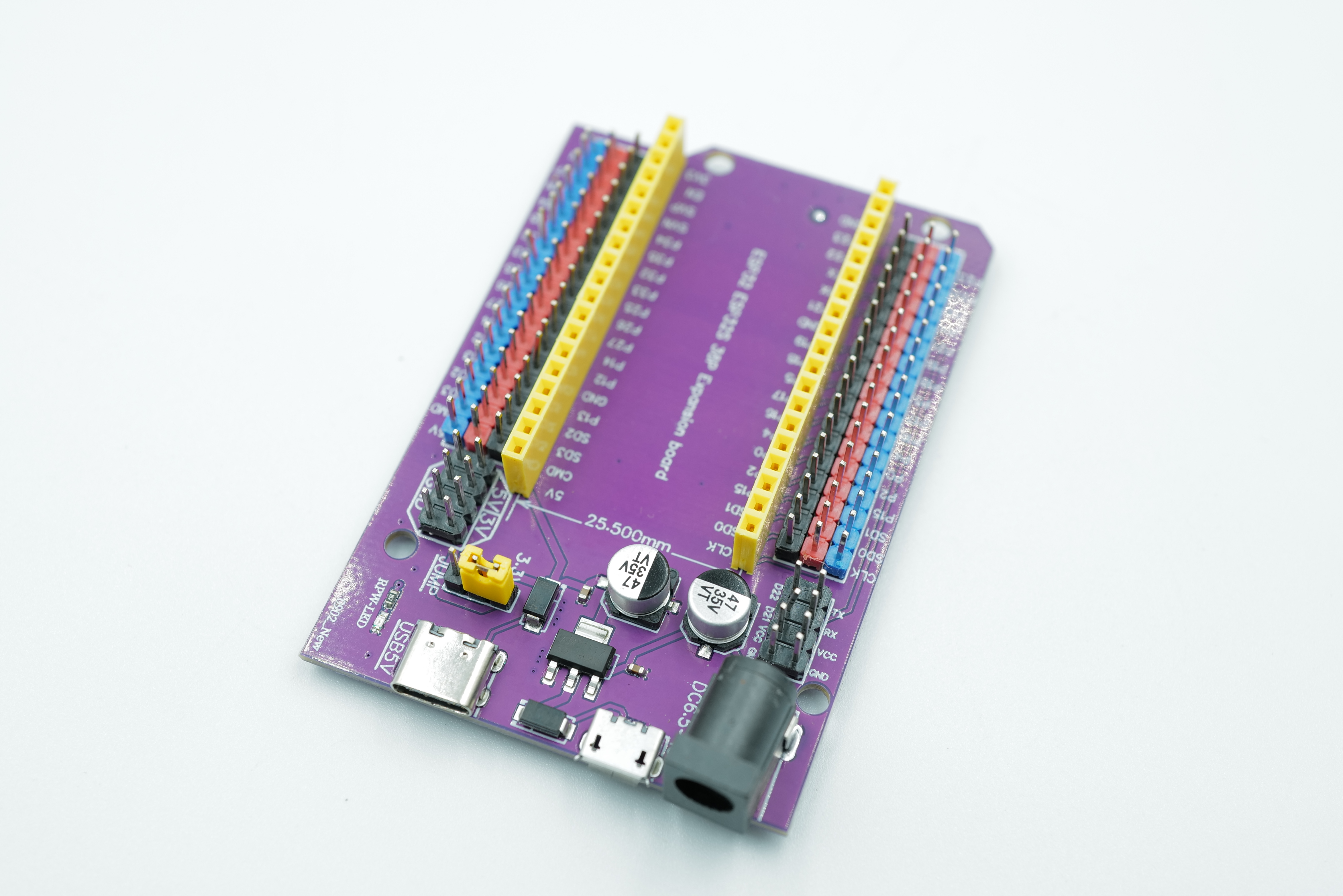 ESP32 38P shield มีที่ต่อไฟสำหรับบอร์ด