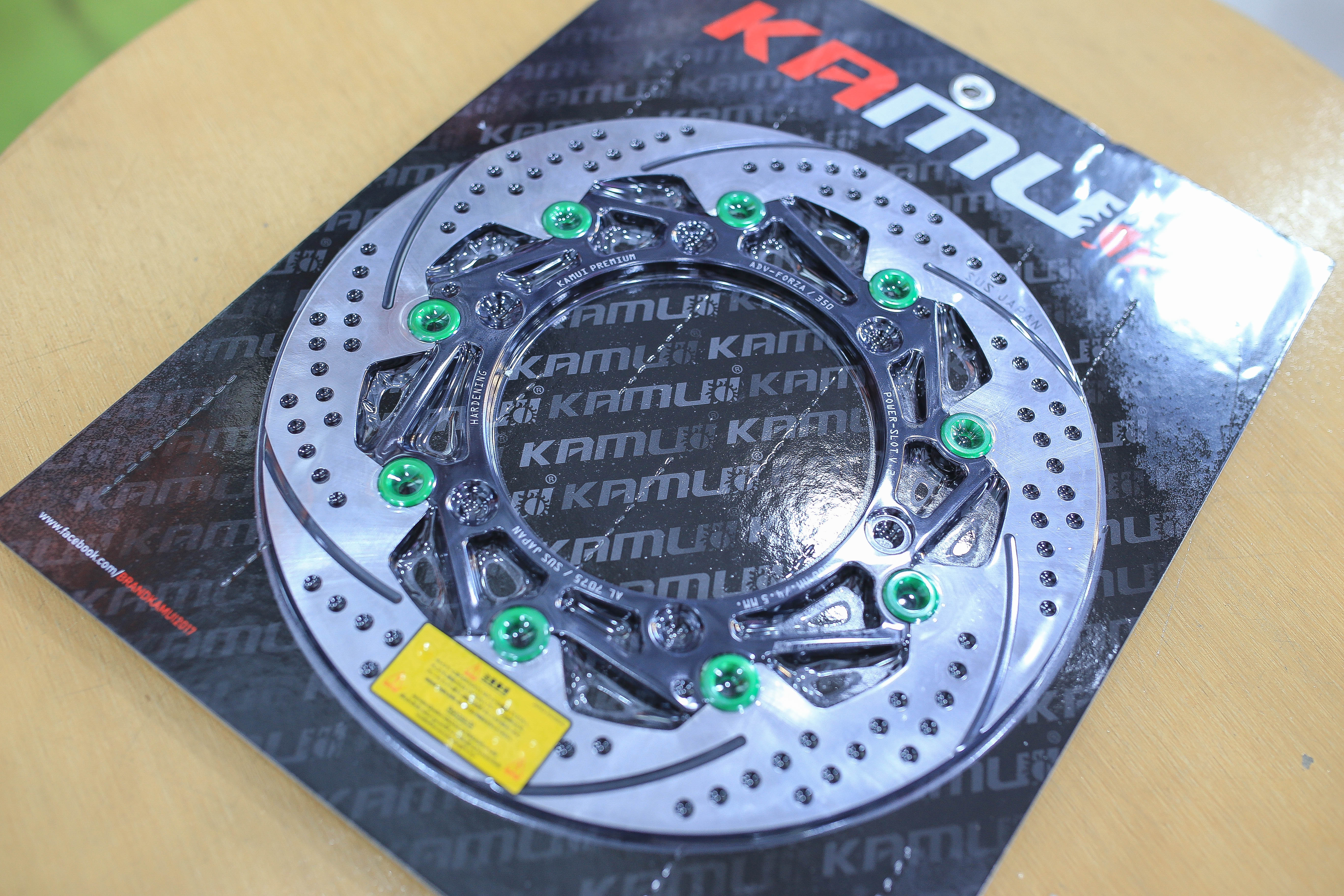 จานหน้า KAMUI FORZA 300-350 300มิล power slot v2 ใบจาน SUS STAR JAPAN