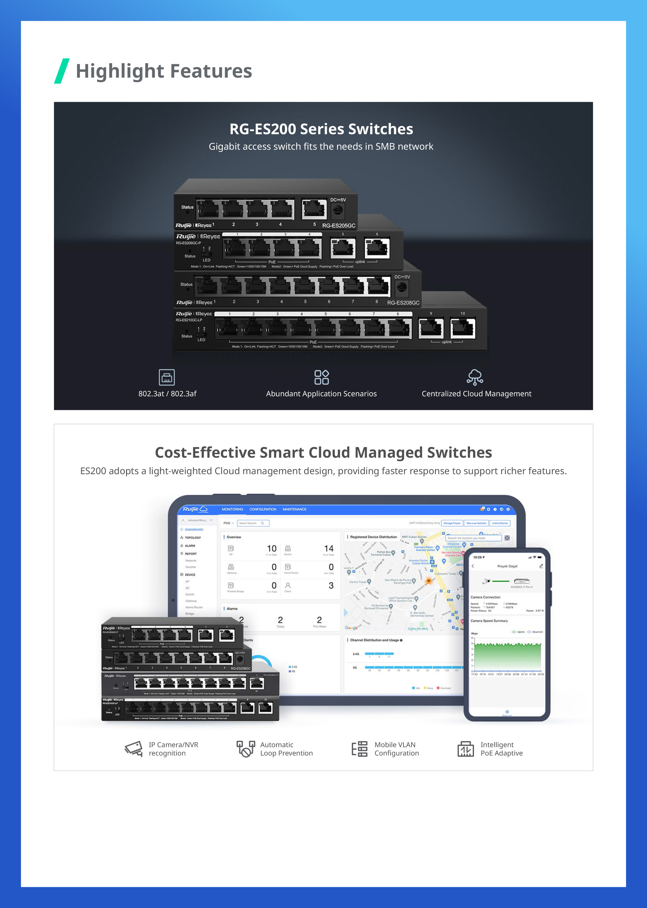 RUIJIE RG-ES224GC-V2 24-Port Cloud Manage Gigabit Switch BY BILLIONAIRE SECURETECH RG-ES224GC-V2
