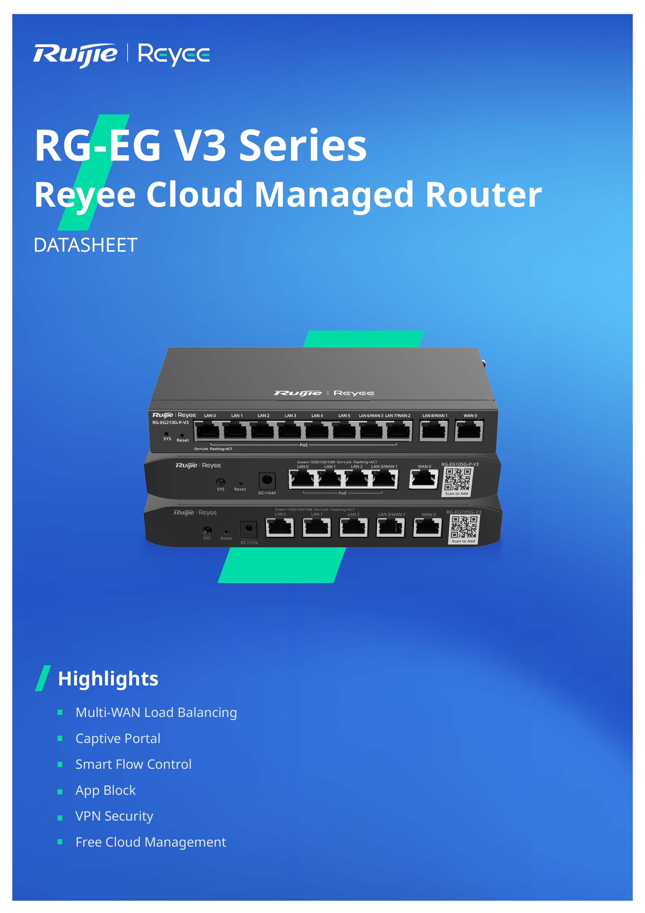 RUIJIE RG-EG105G-P-V3 Cloud POE Router 600 Mbps 60W BY BILLIONAIRE SECURETECH RG-EG105G-P-V3